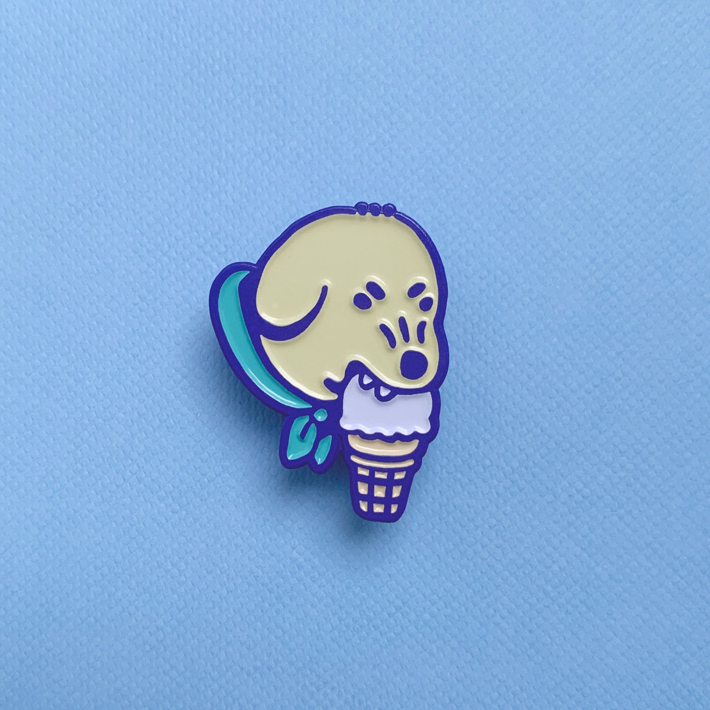 Dog Biting Icecream Soft Enamel Pin and Melon soda phone grip