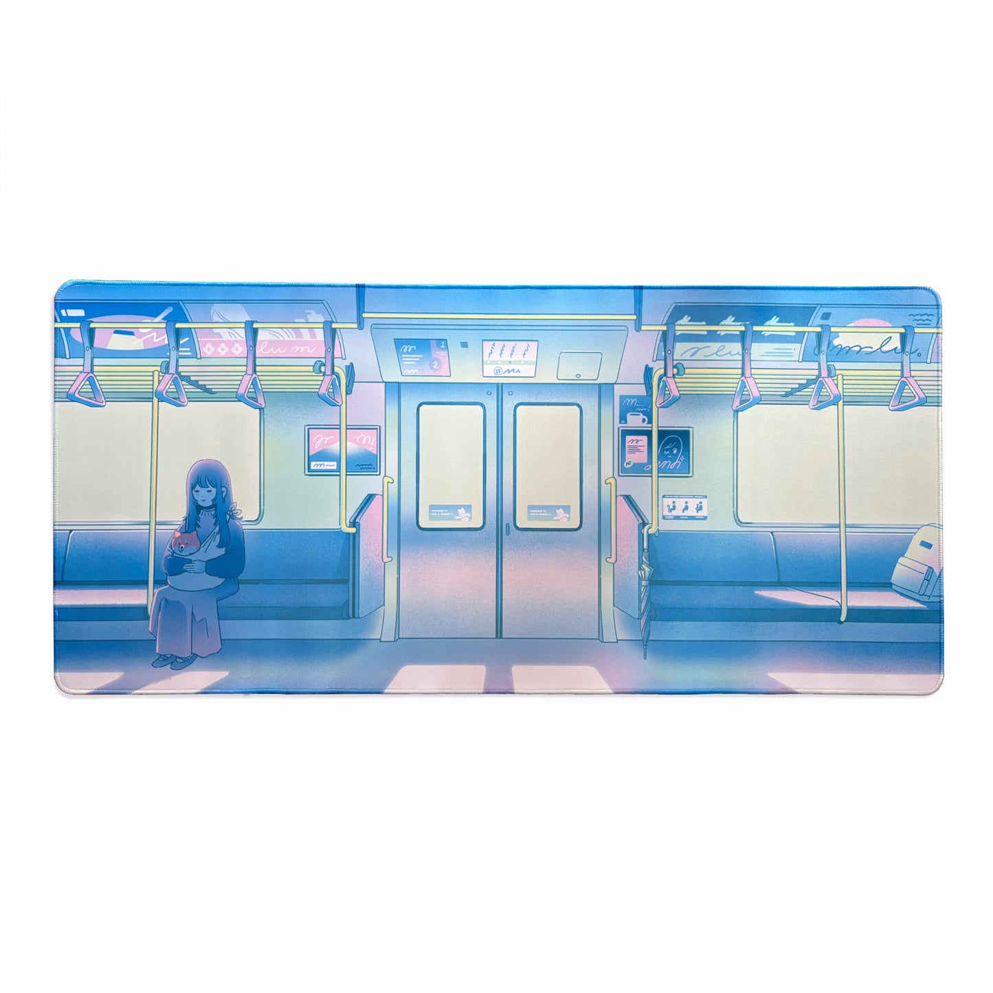 Morning Train Large Desk Mat