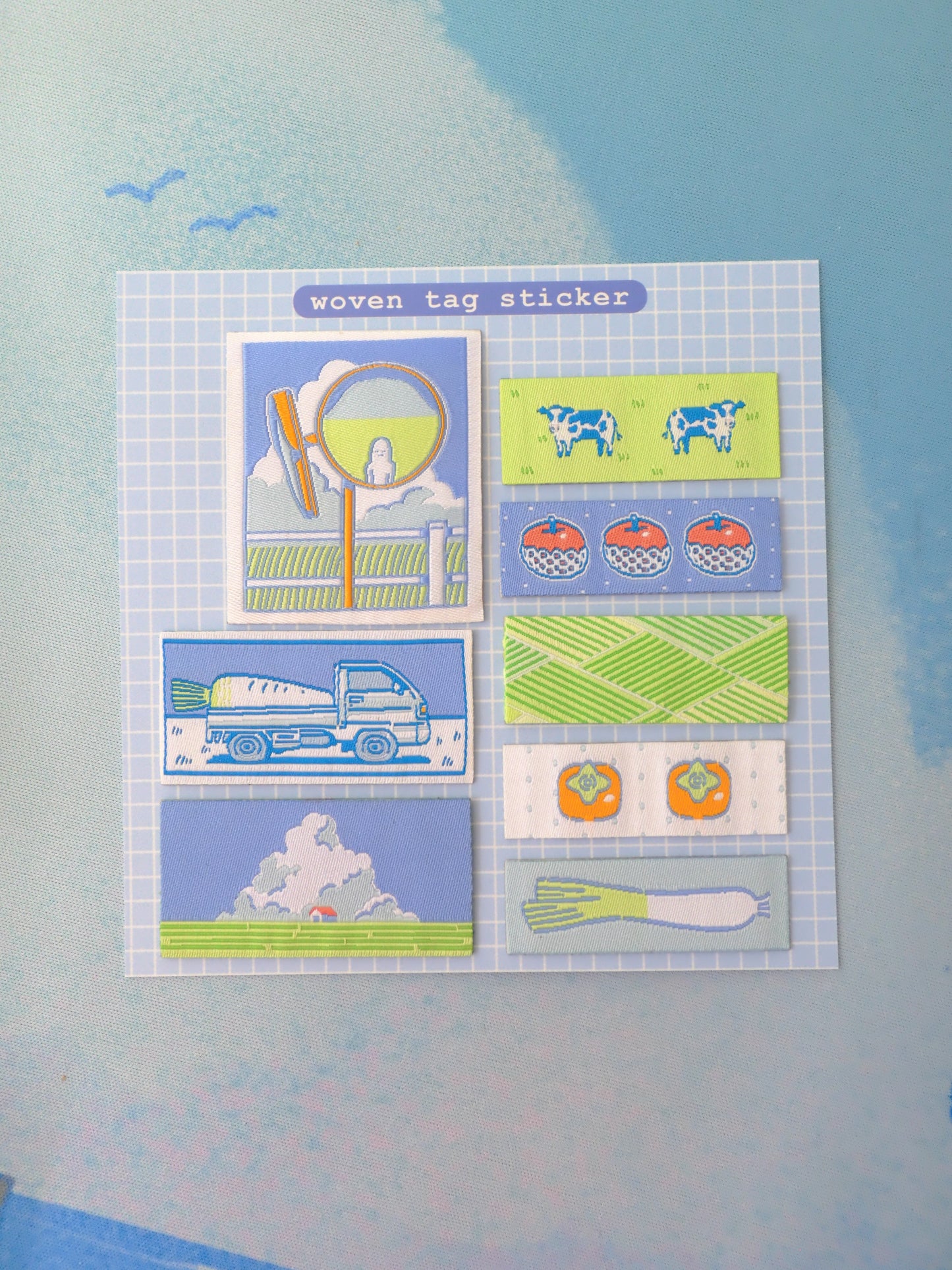 Woven Fabric Patch Sticker Countryside