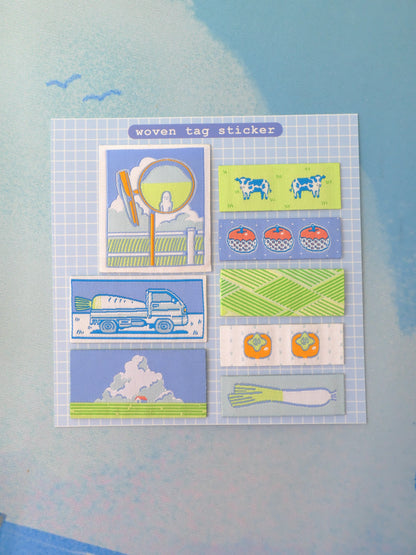 Woven Fabric Patch Sticker Countryside