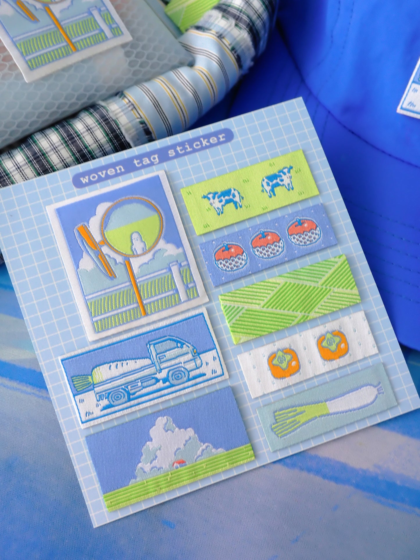 Woven Fabric Patch Sticker Countryside