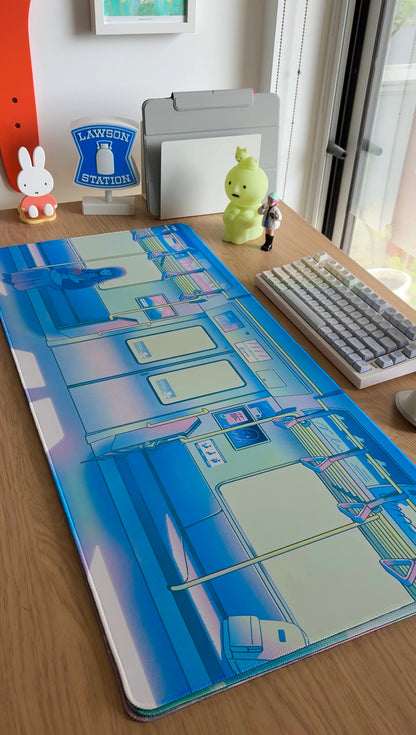 Morning Train Large Desk Mat