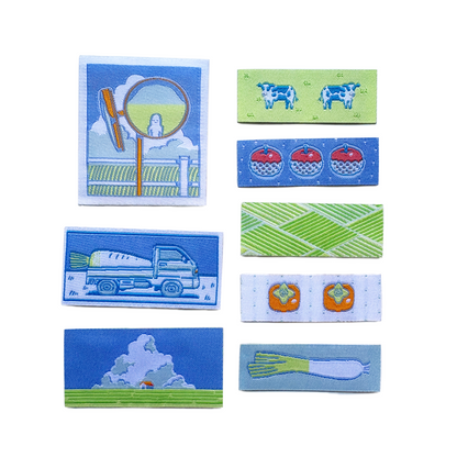 Woven Fabric Patch Sticker Countryside