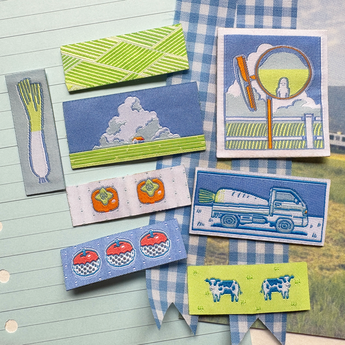 Woven Fabric Patch Sticker Countryside