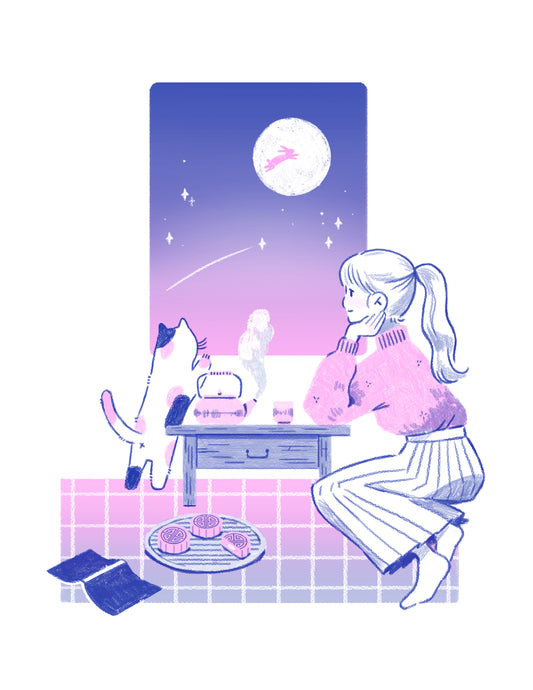 Mid-Autumn Night Risograph Print