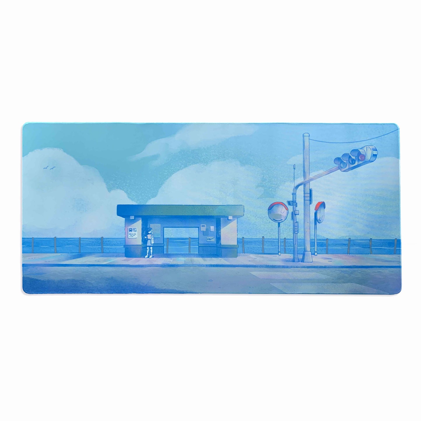 Seaside Stop Large Desk Mat