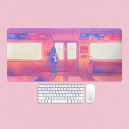 Sunset Train Desk Mat