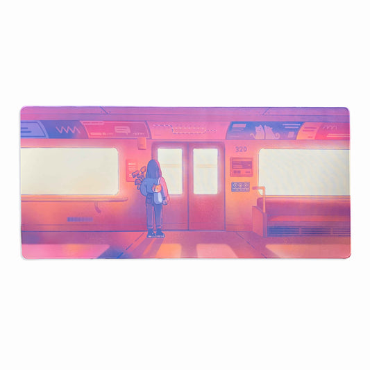 Sunset Train Desk Mat