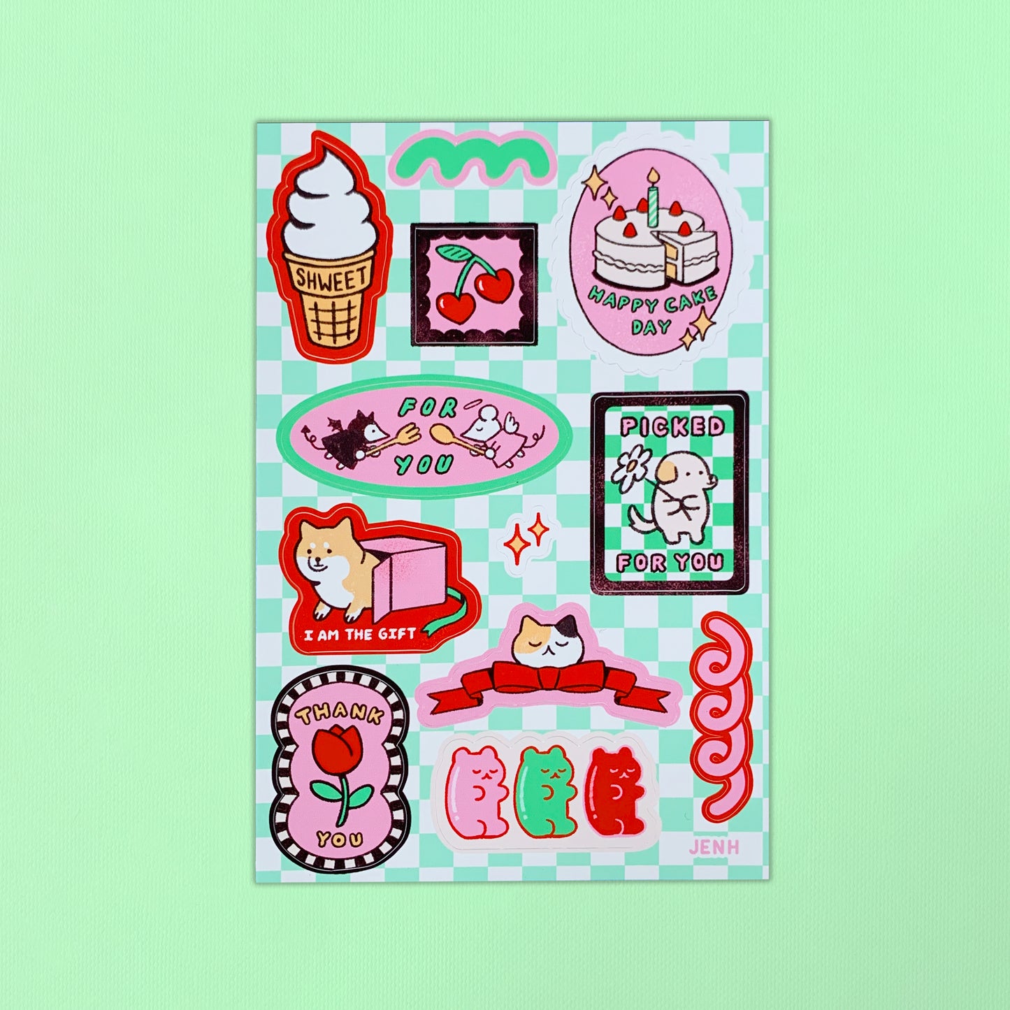 Gift Vinyl Sticker Sheet Waterproof