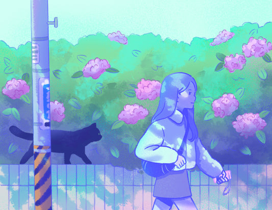 Hydrangea Walk Print