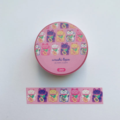 Maneki Neko Lucky Cat Washi Tape