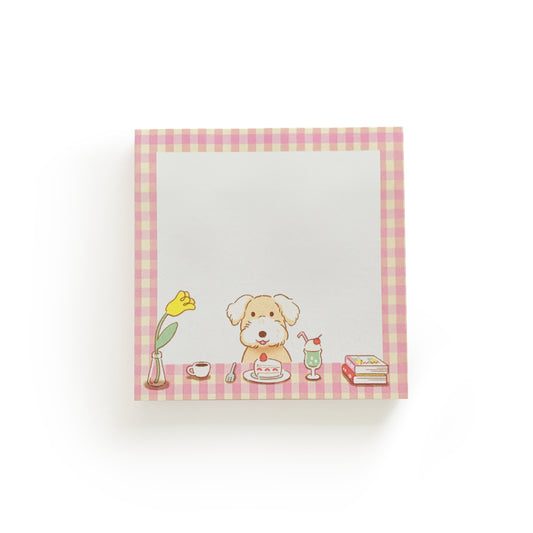 Dog Gingham Memo Pad