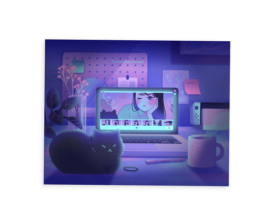 Laptop selfies Postcard