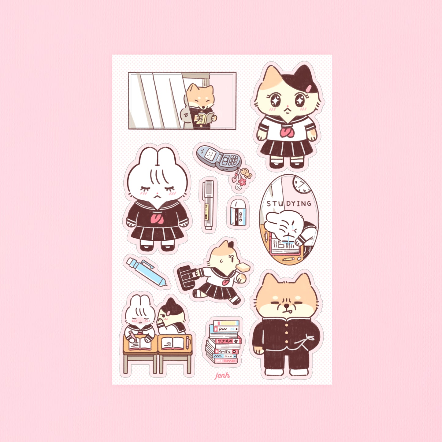 High School Vinyl Sticker Sheet Waterproof