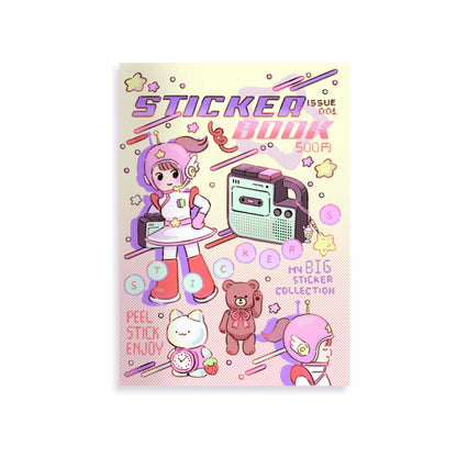 Reusable Sticker Book Retro