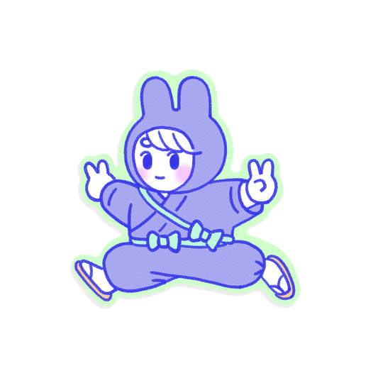 Ninja Bunny Girl NiNi Vinyl Sticker